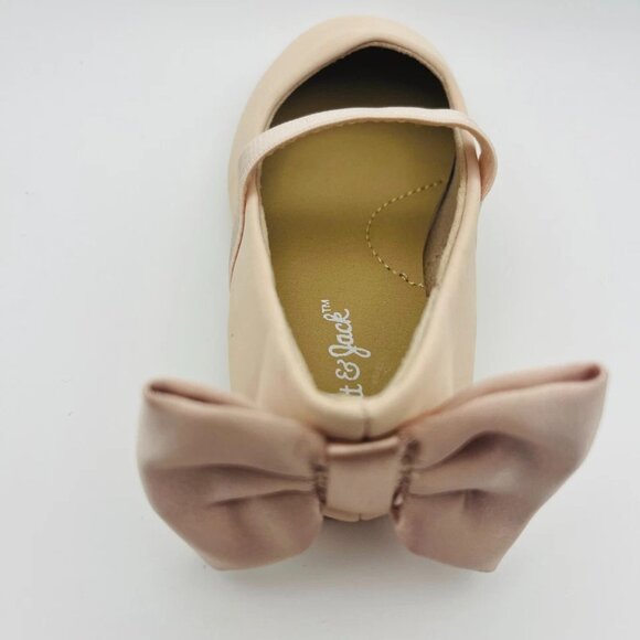 Toddler Girls' Joi Slip On Ballet Flats Pink Bow Back Elastic Strap Cat & Jack - Picture 4 of 6